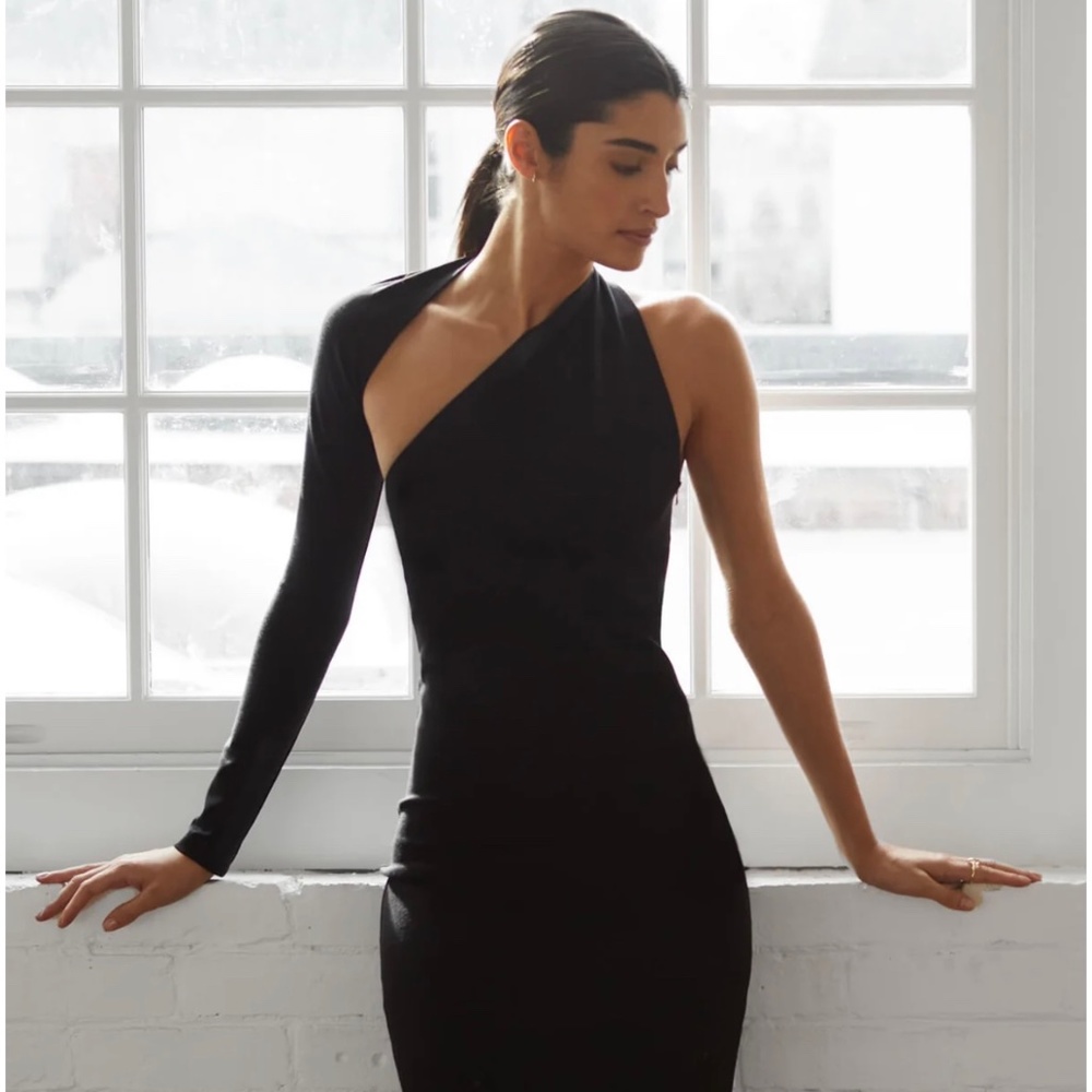 NWT one shoulder midi dress